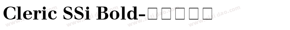 Cleric SSi Bold字体转换